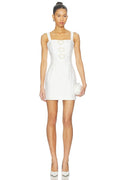 Saffron Mini Dress in White