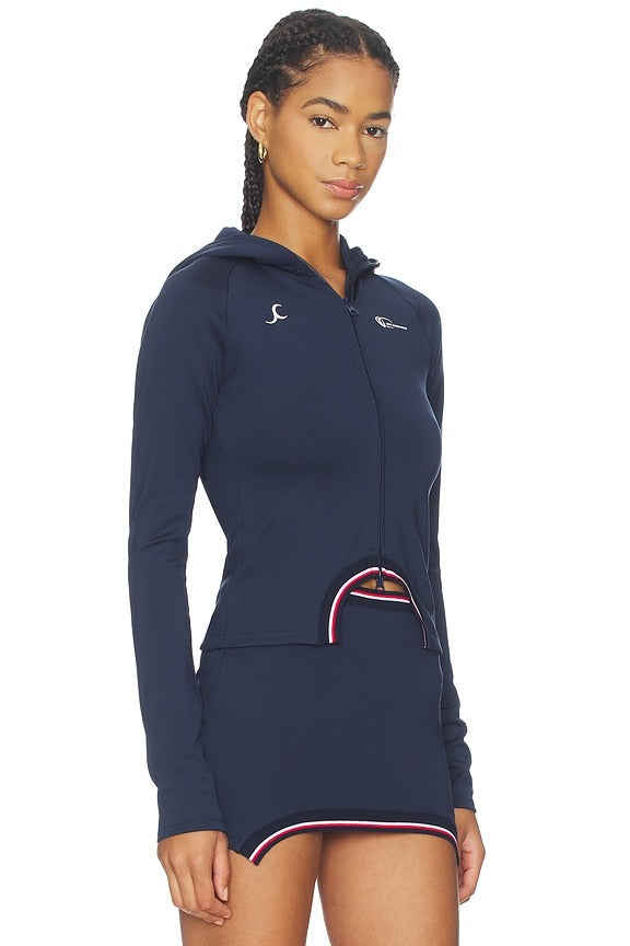 Hooded Top in Dark Navy