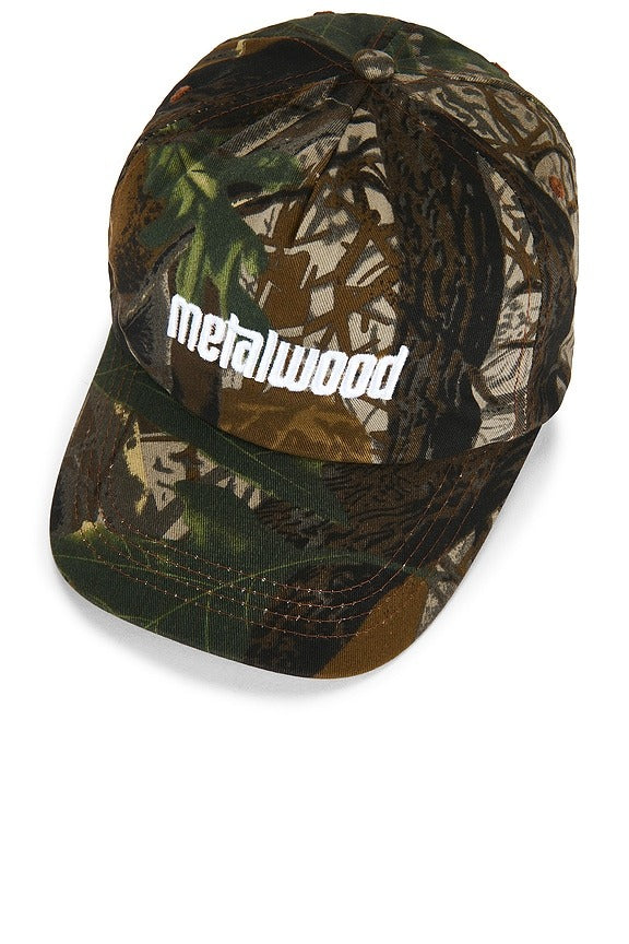 Metal Logo 5 Panel Hat in Camo